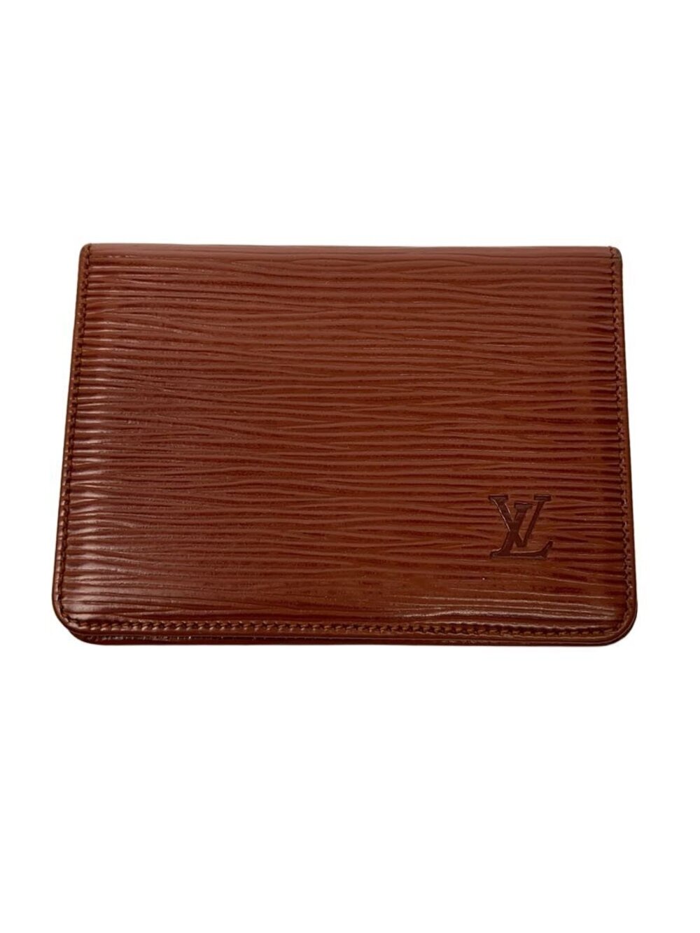 LOUIS VUITTON Porte Wallet Cartes Vertical Epi Brown